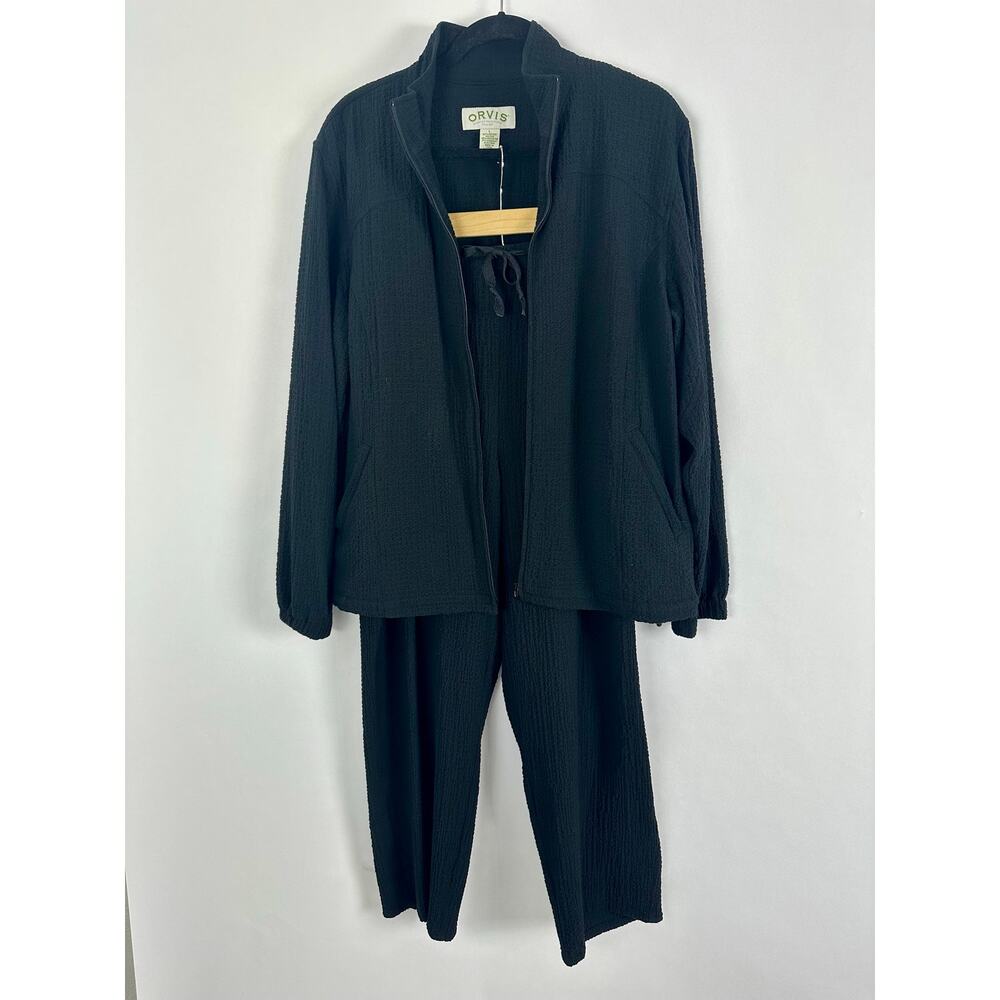 Orvis Sporting Traditions Black Two-Piece Jacket and Pants Set Size Large Travel
